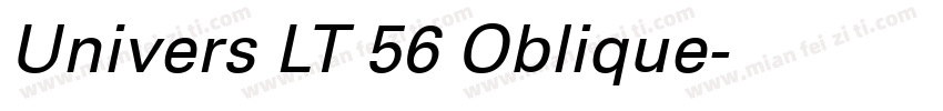 Univers LT 56 Oblique字体转换